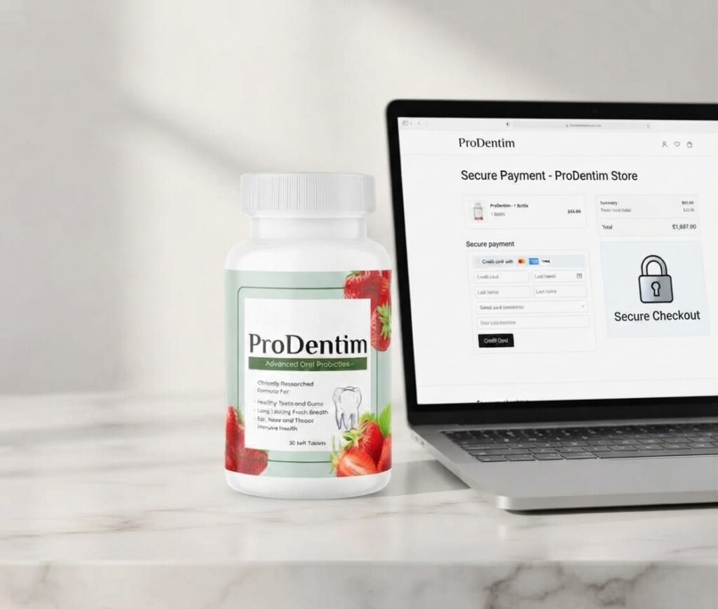 Where to Buy ProDentim - official supplement bottle and secure checkout screen